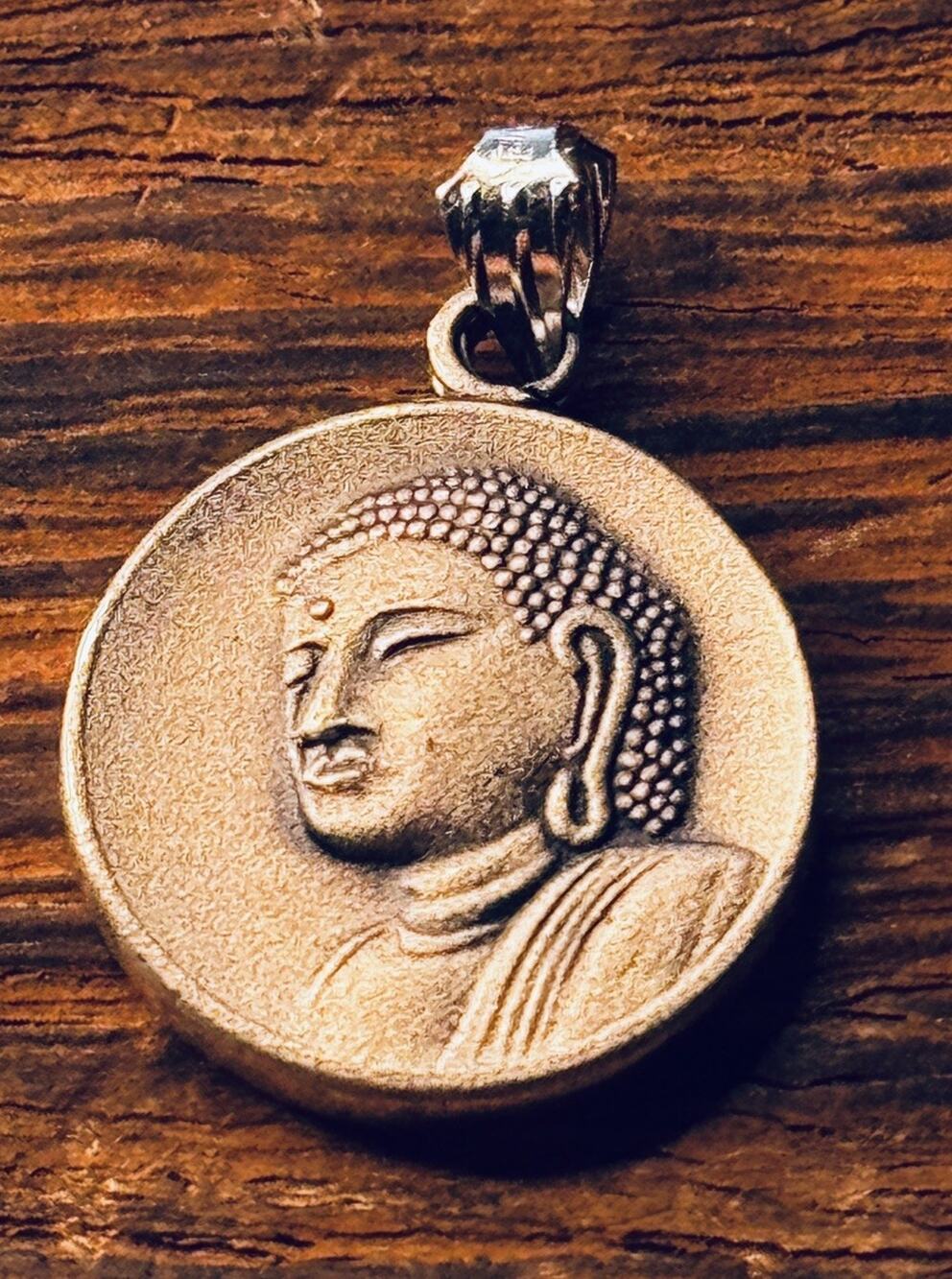 Vintage Japan Kamakura Daibutsu Great Buddha Sterling Silver Pendant Charm 5g